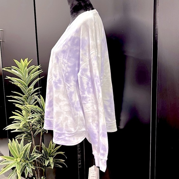 Dreamsicle Tie Dye Pullover,round neck,rib knit cuff/waist,extended hem - Picture 5 of 8